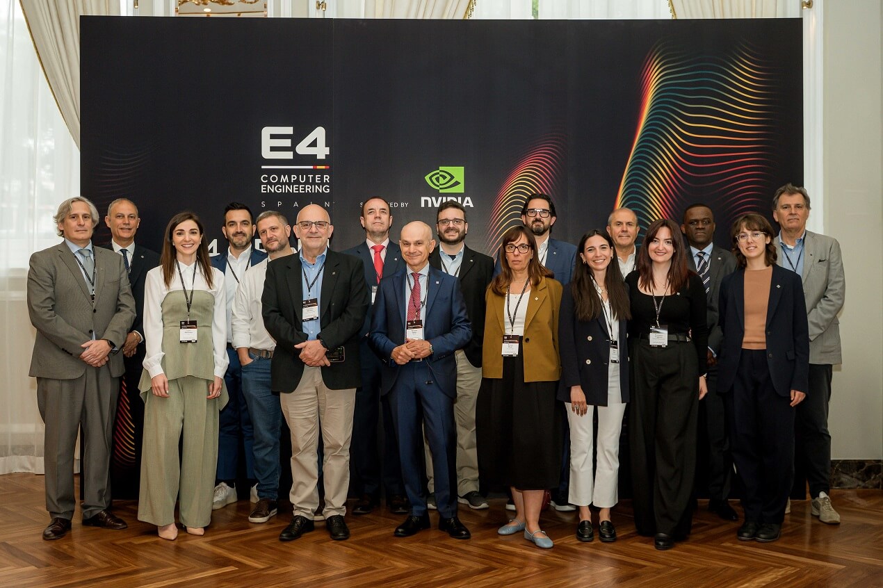 Equipo directivo de E4 Computer Engineering en la puesta de largo de la presentación de la compañía en España